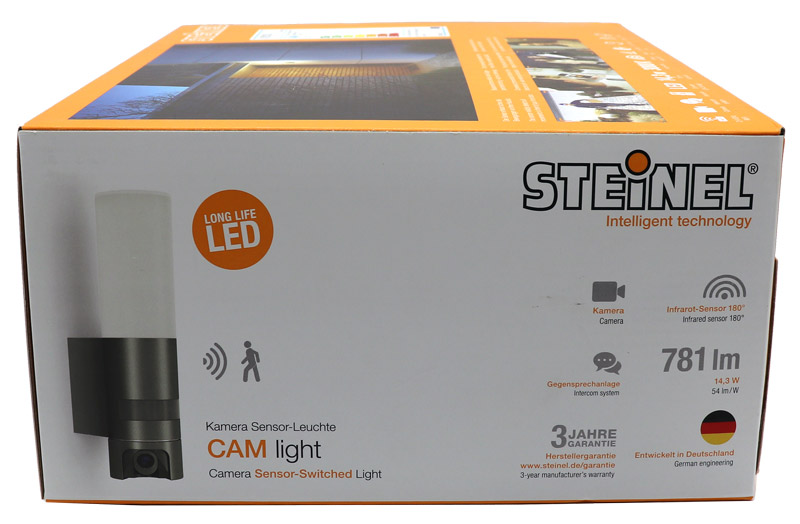 Steinel L 600 CAM Sensor Kamera Leuchte mit Gegensprechanlage, 180° Bewegungss. 